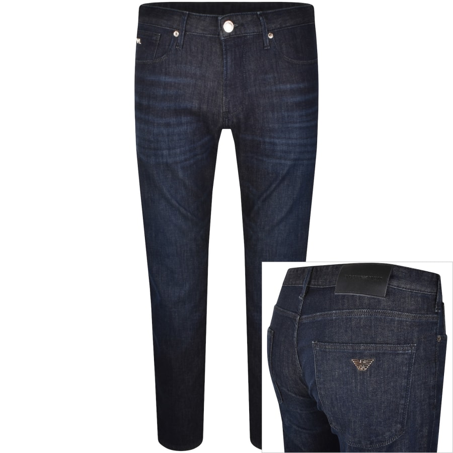 Emporio Armani J06 Slim Fit Jeans Dark Wash Blue Mainline Menswear Denmark